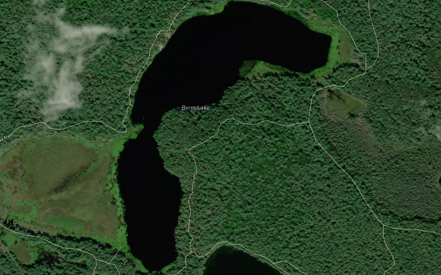 Satellite map of the Berm Lake