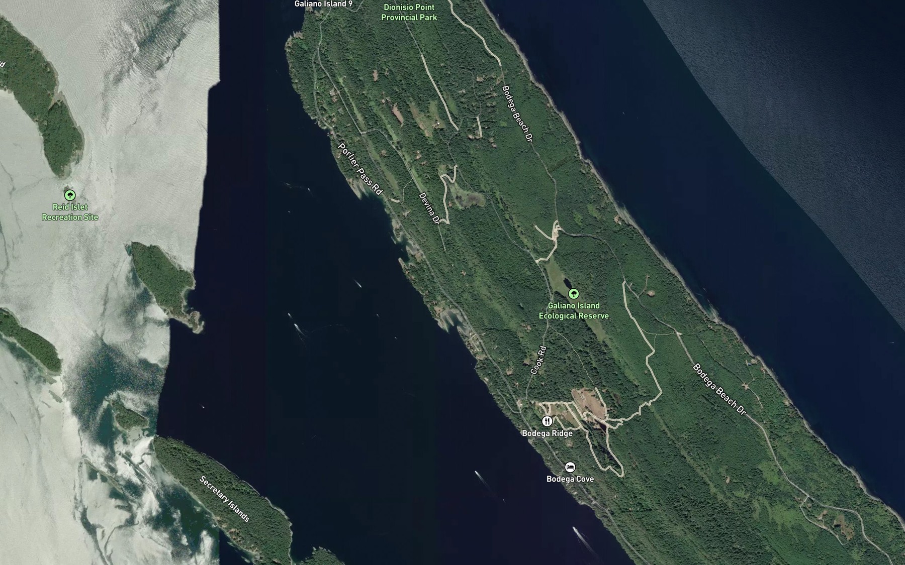 Satellite map of the Spotlight Cove