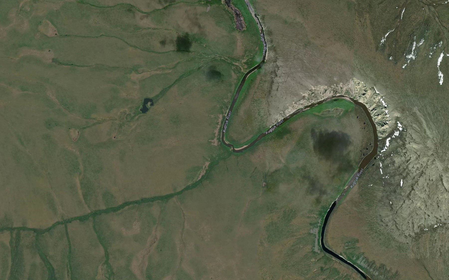 Satellite map of the California Creek