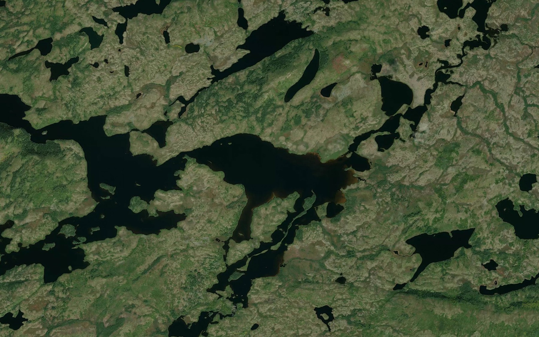 Satellite map of the Lac Gaudin
