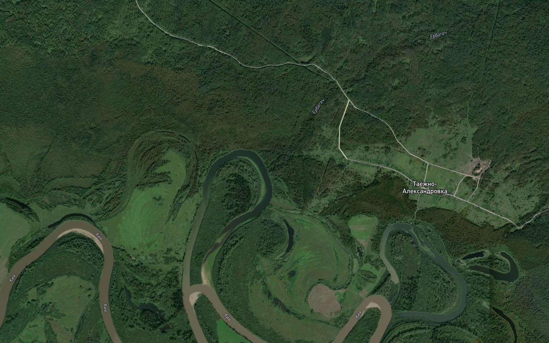 Satellite map of the Yerbagach