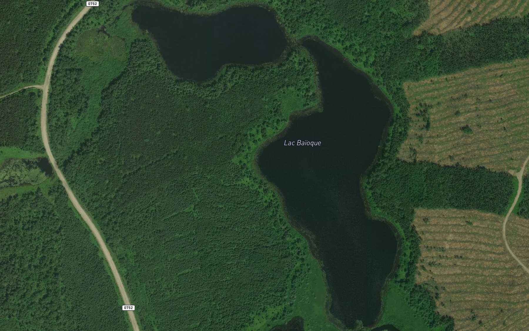 Satellite map of the Lac Baioque