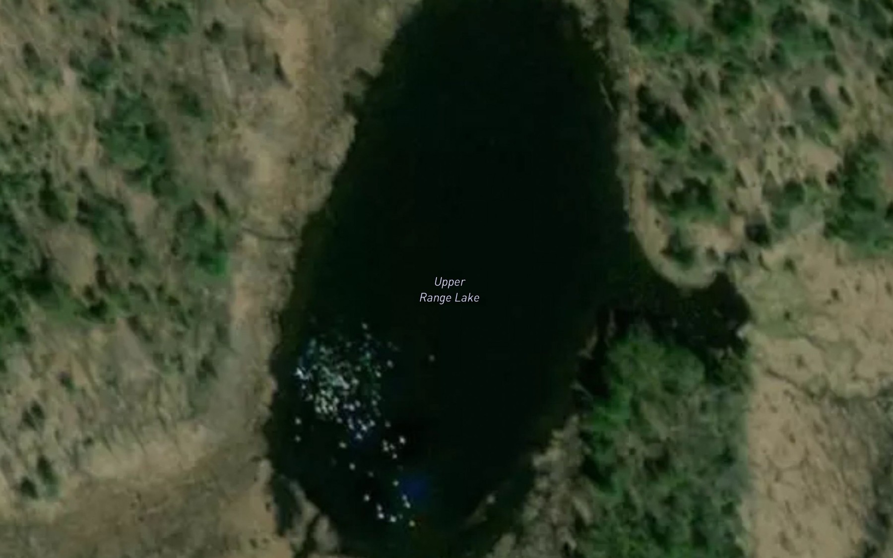 Satellite map of the Upper Range Lake