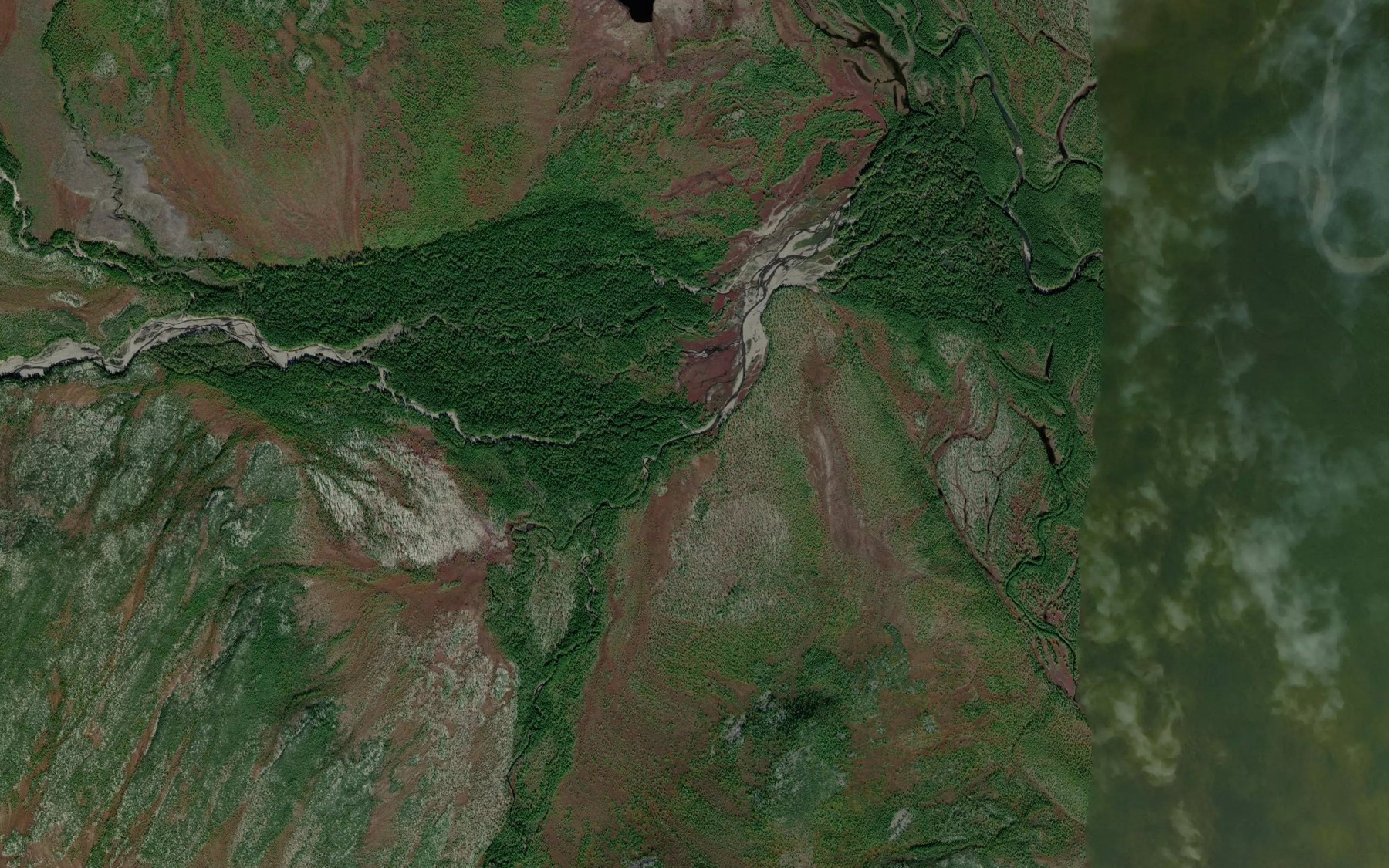 Satellite map of the Burnyy