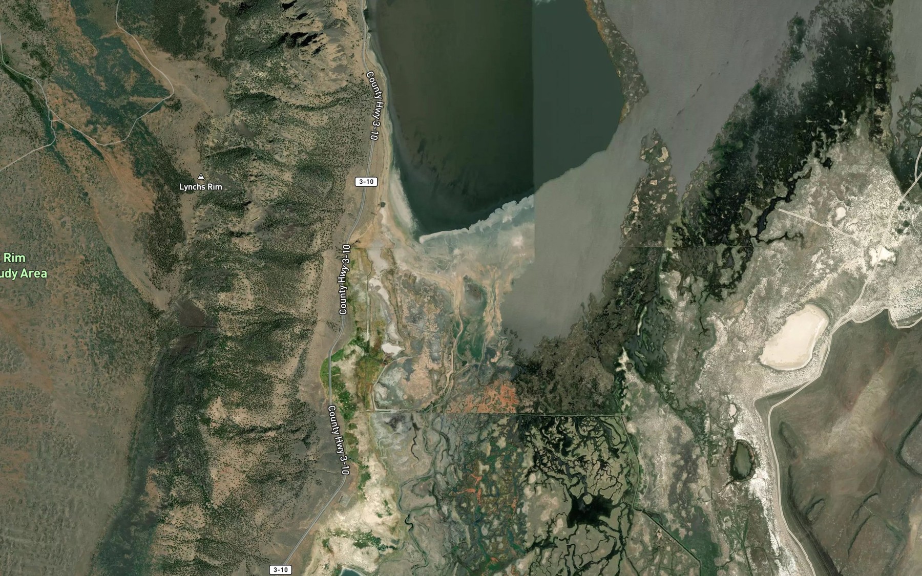 Satellite map of the Deep Creek