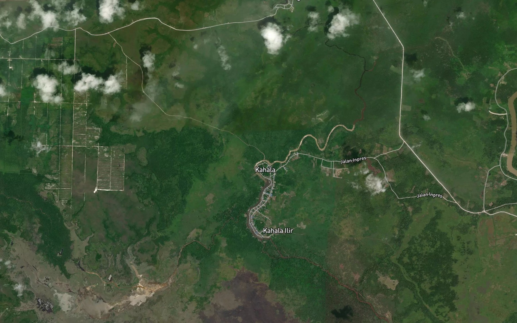 Satellite map of the Sungai Ombong