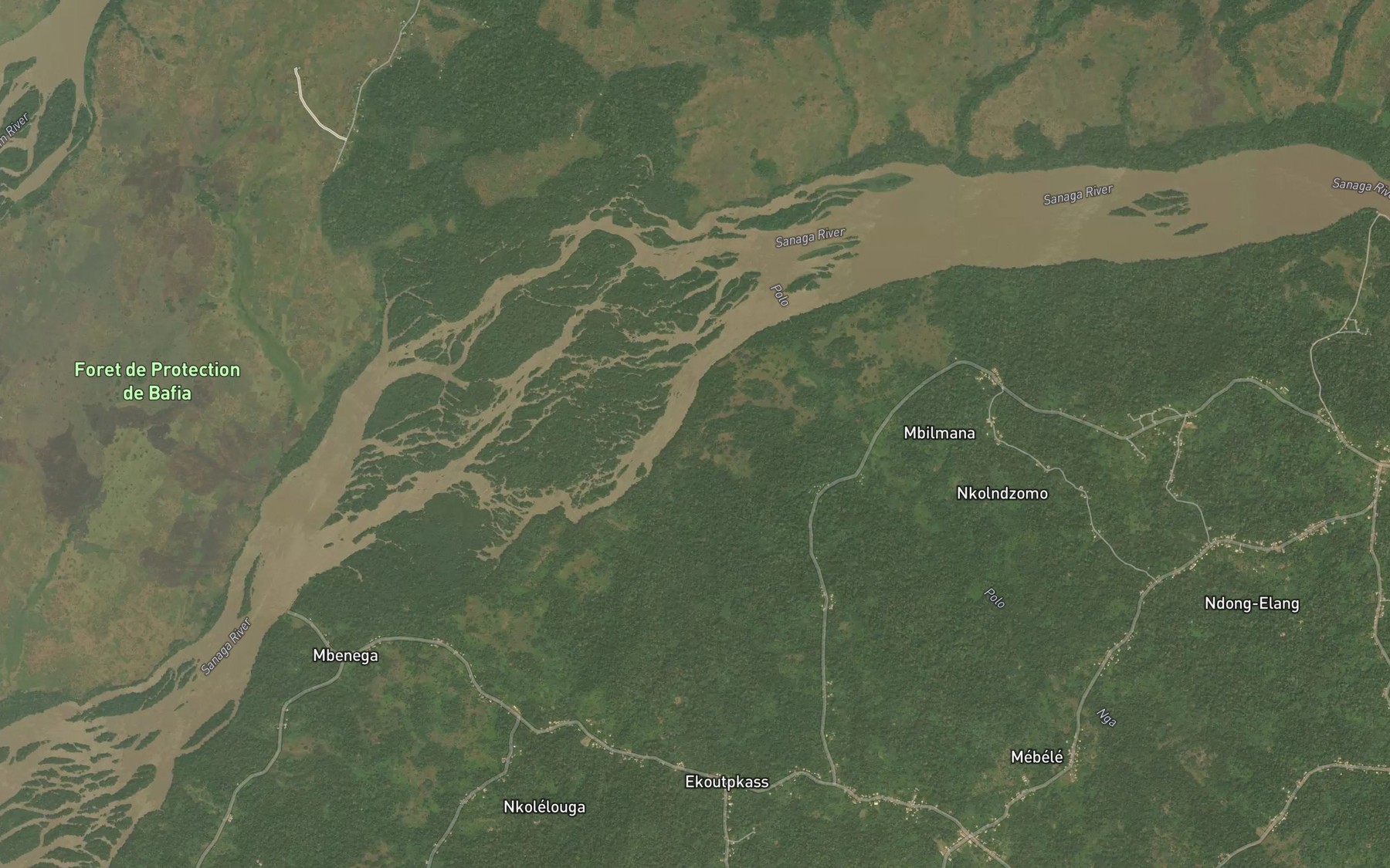 Satellite map of the Djenje