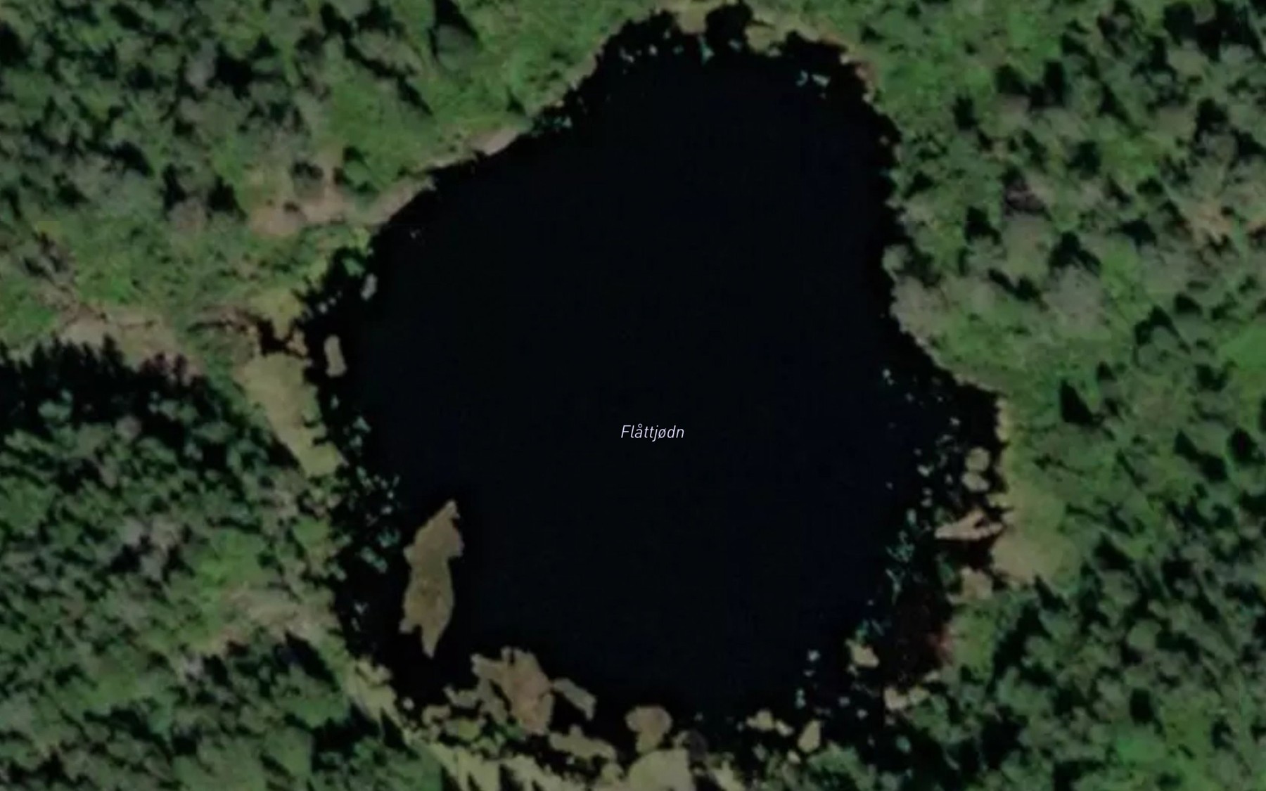 Satellite map of the Flattjodn