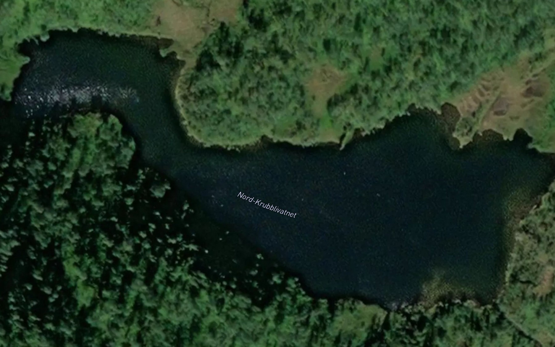 Satellite map of the Krybbvatnet