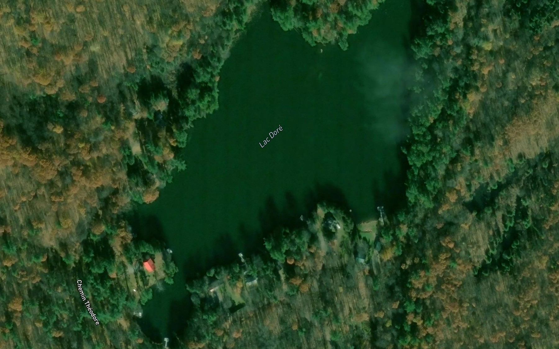 Satellite map of the Lac Dore