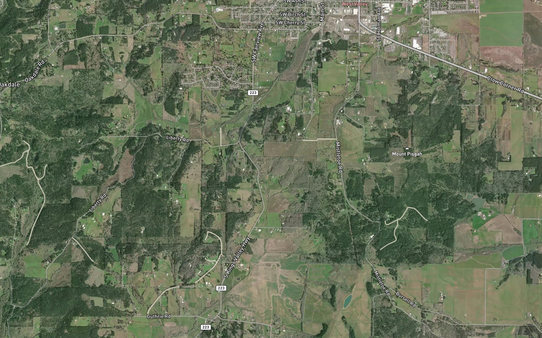 Satellite map of the Halstead Reservoir