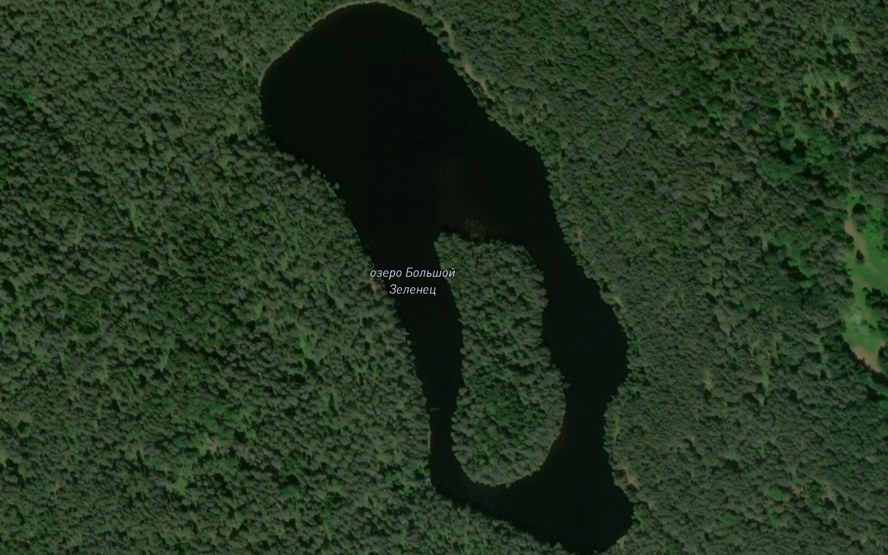 Satellite map of the Ozero Bol'shoy Zelenets