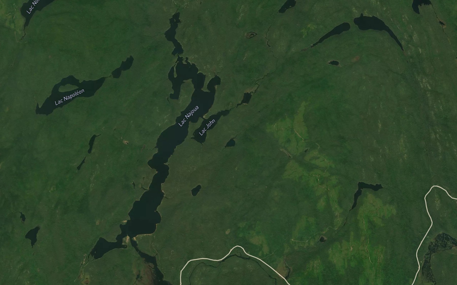 Satellite map of the Lac Tony