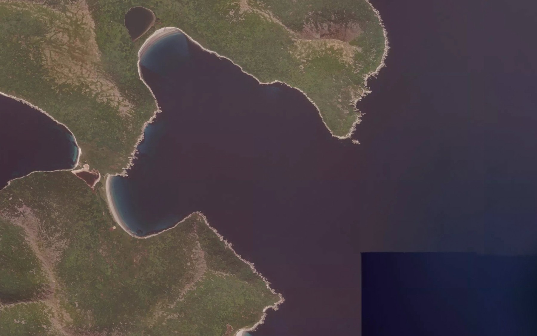 Satellite map of the Sandy Cove