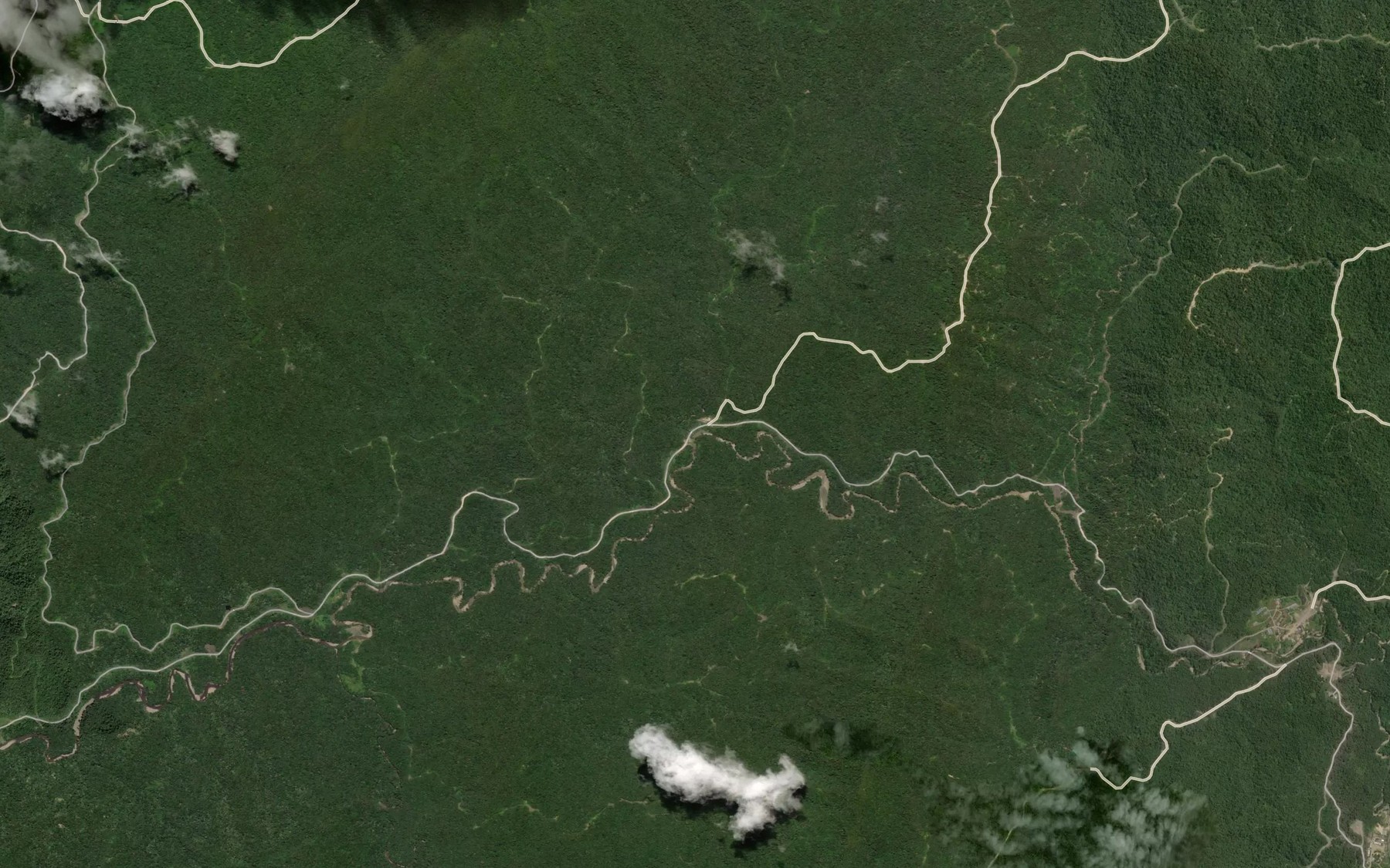 Satellite map of the Sungai Temarun