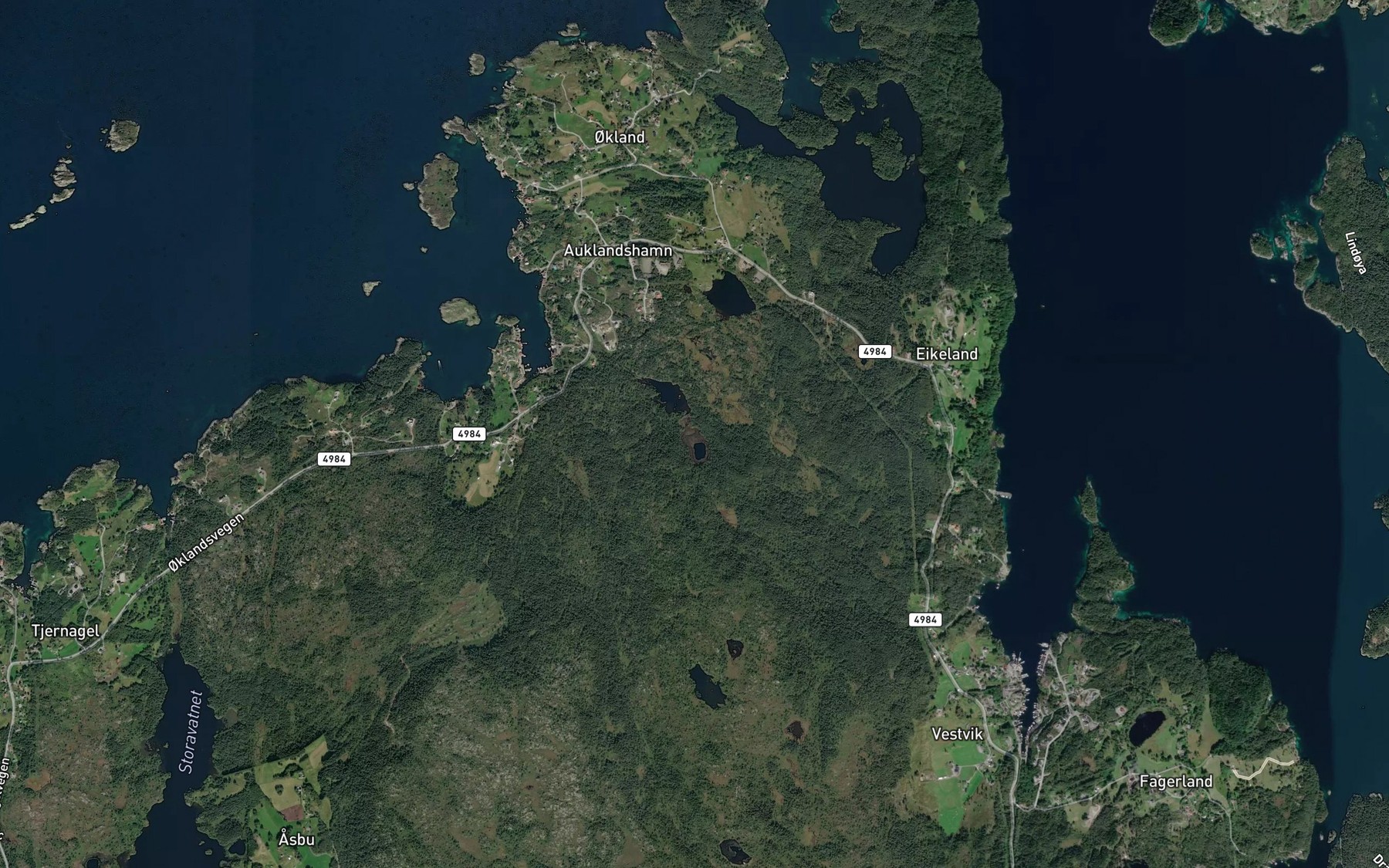 Satellite map of the Tvillingtjorna