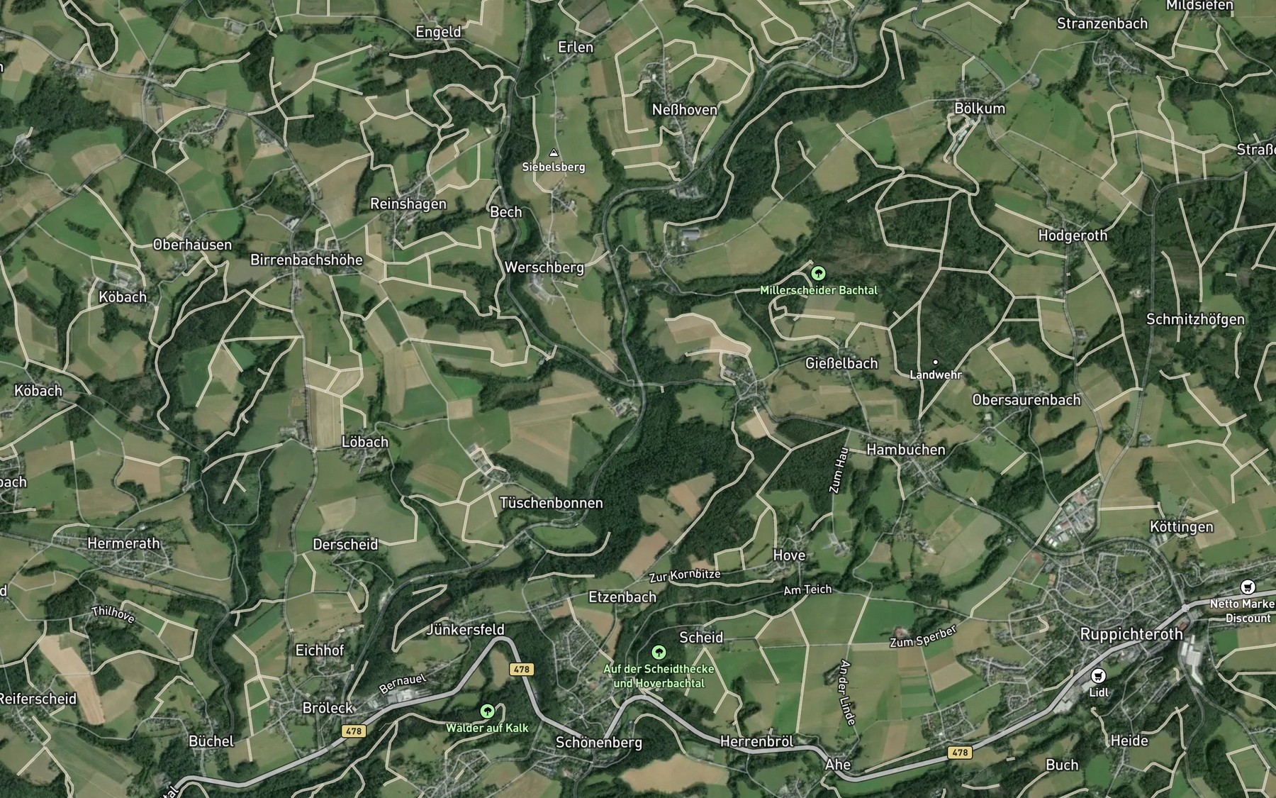 Satellite map of the Werschbach