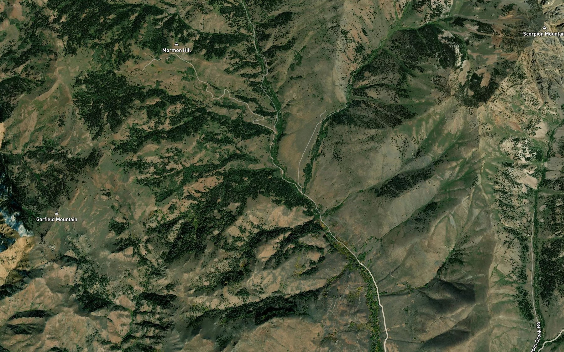 Satellite map of the Kerf Creek