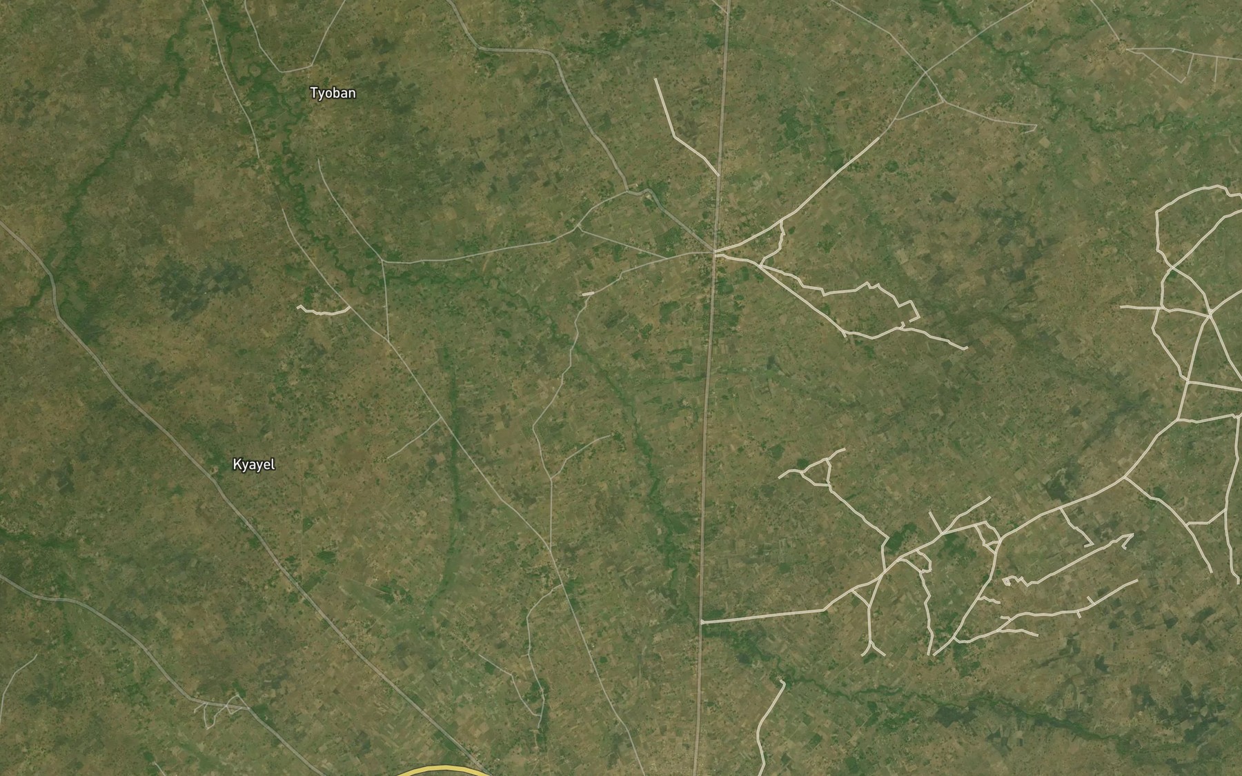 Satellite map of the River Uanfi