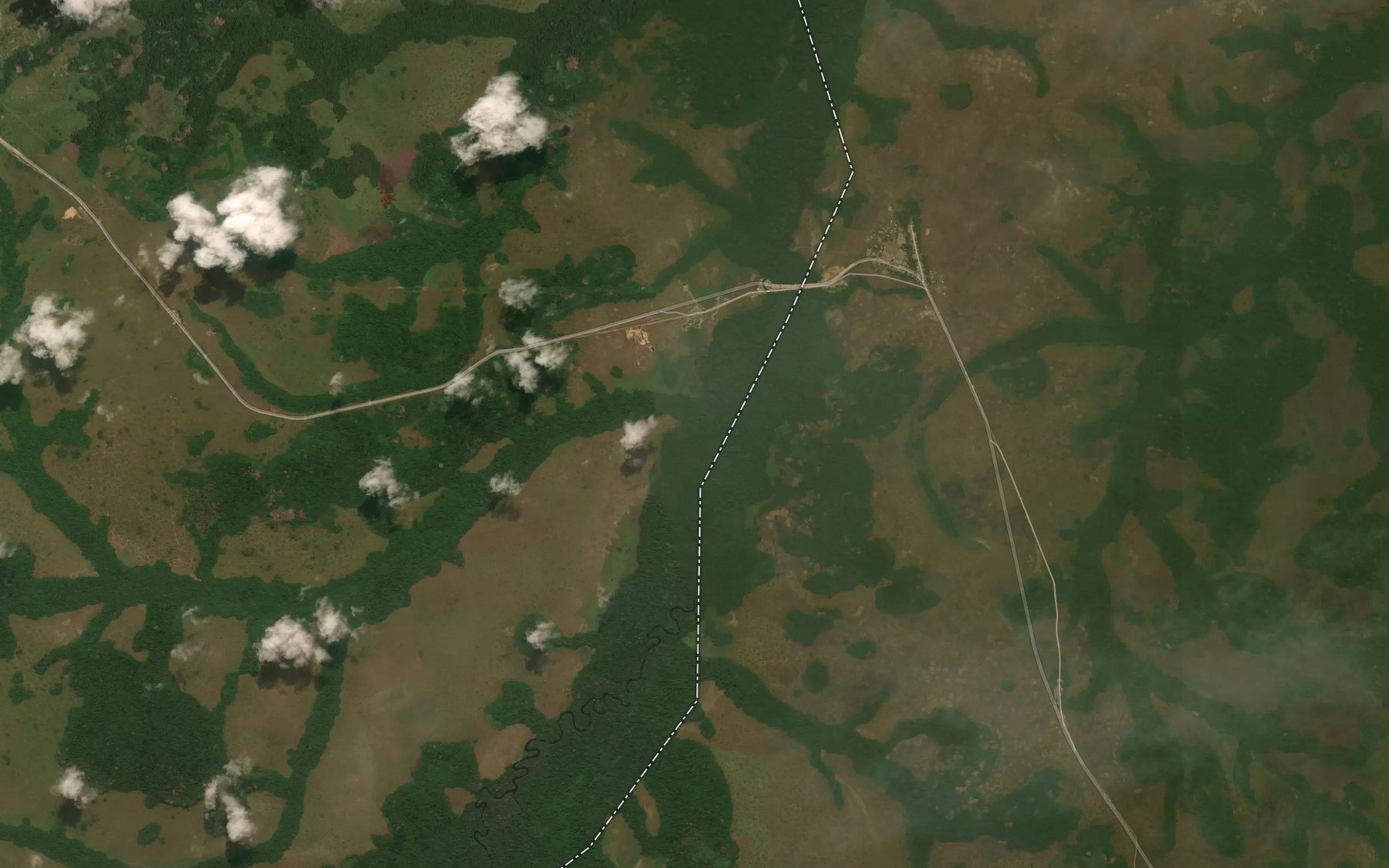 Satellite map of the Levoumou