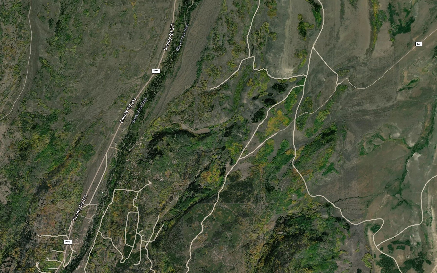 Satellite map of the Byrne Reservoir