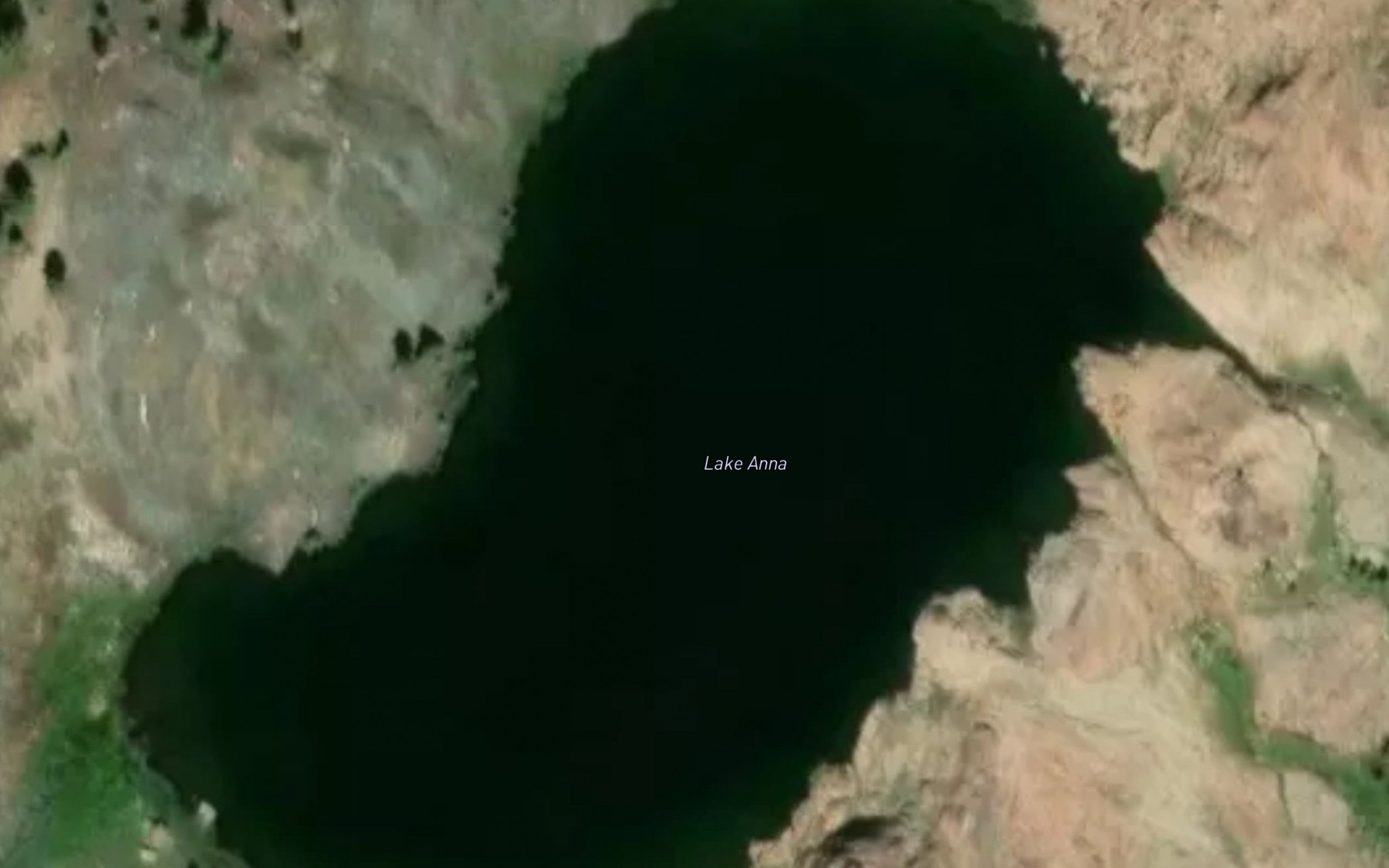 Satellite map of the Lake Anna