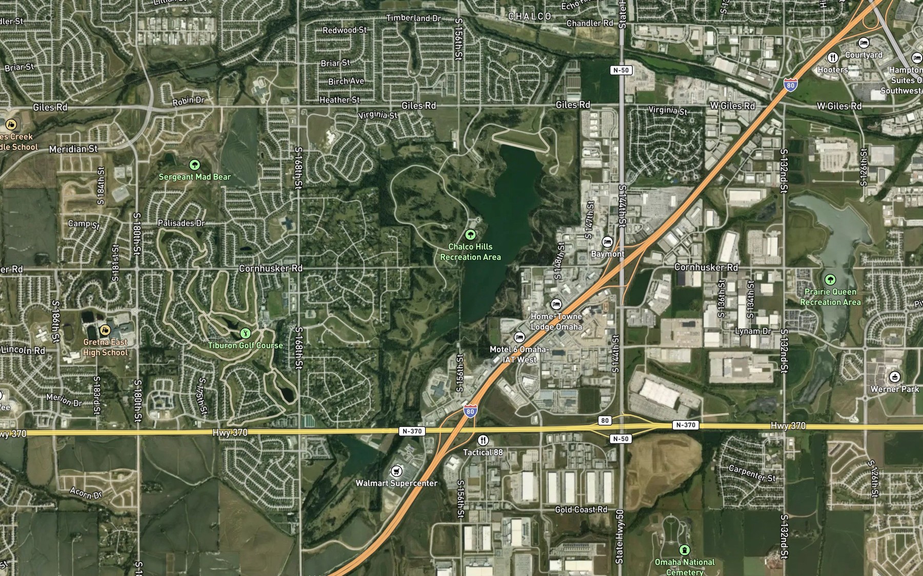 Satellite map of the Spot 5