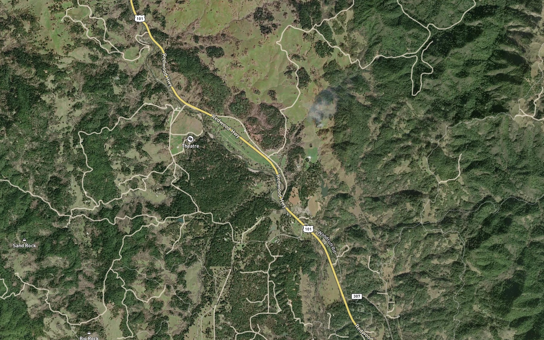 Satellite map of the Lewis Creek