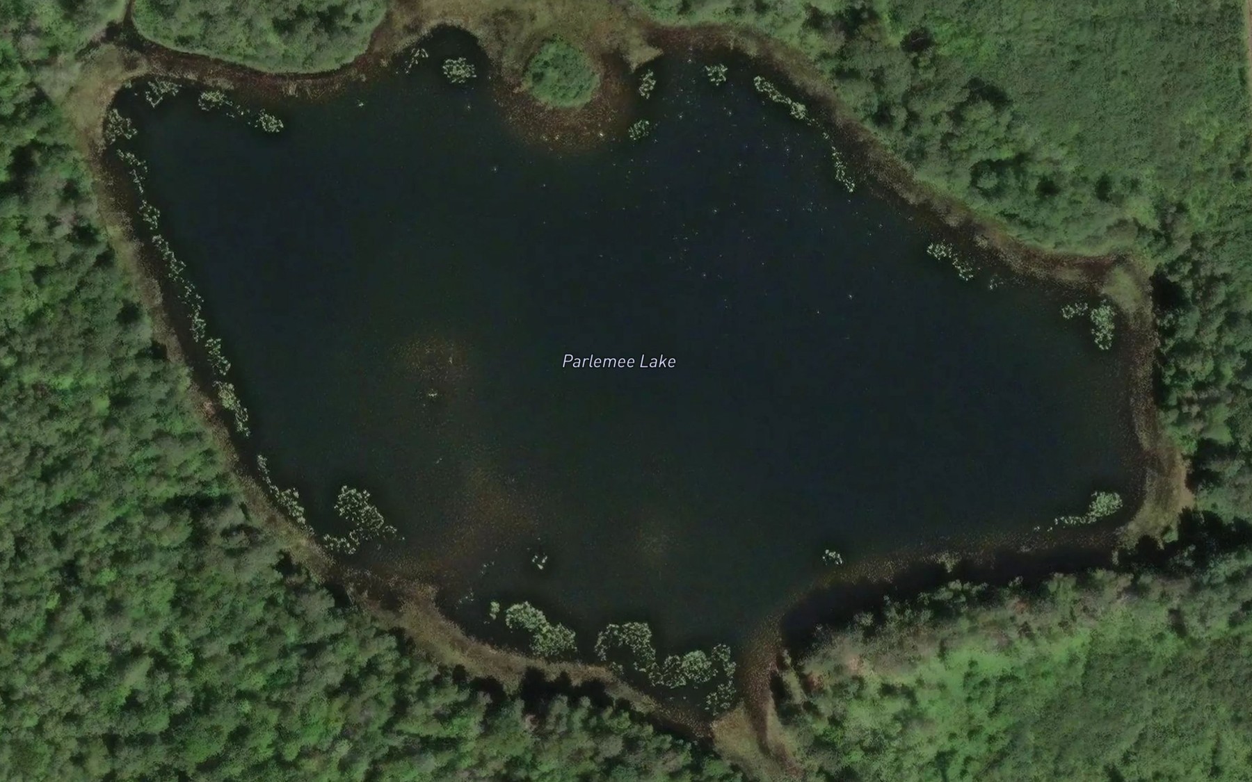 Satellite map of the Parlemee Lake