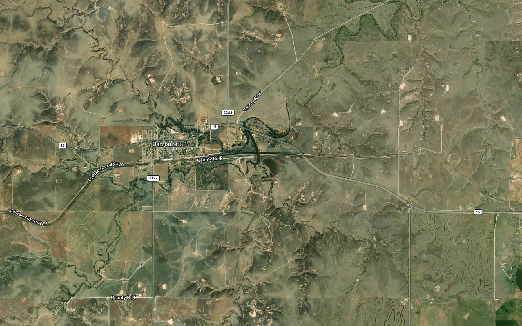 Satellite map of the East White Woman Creek