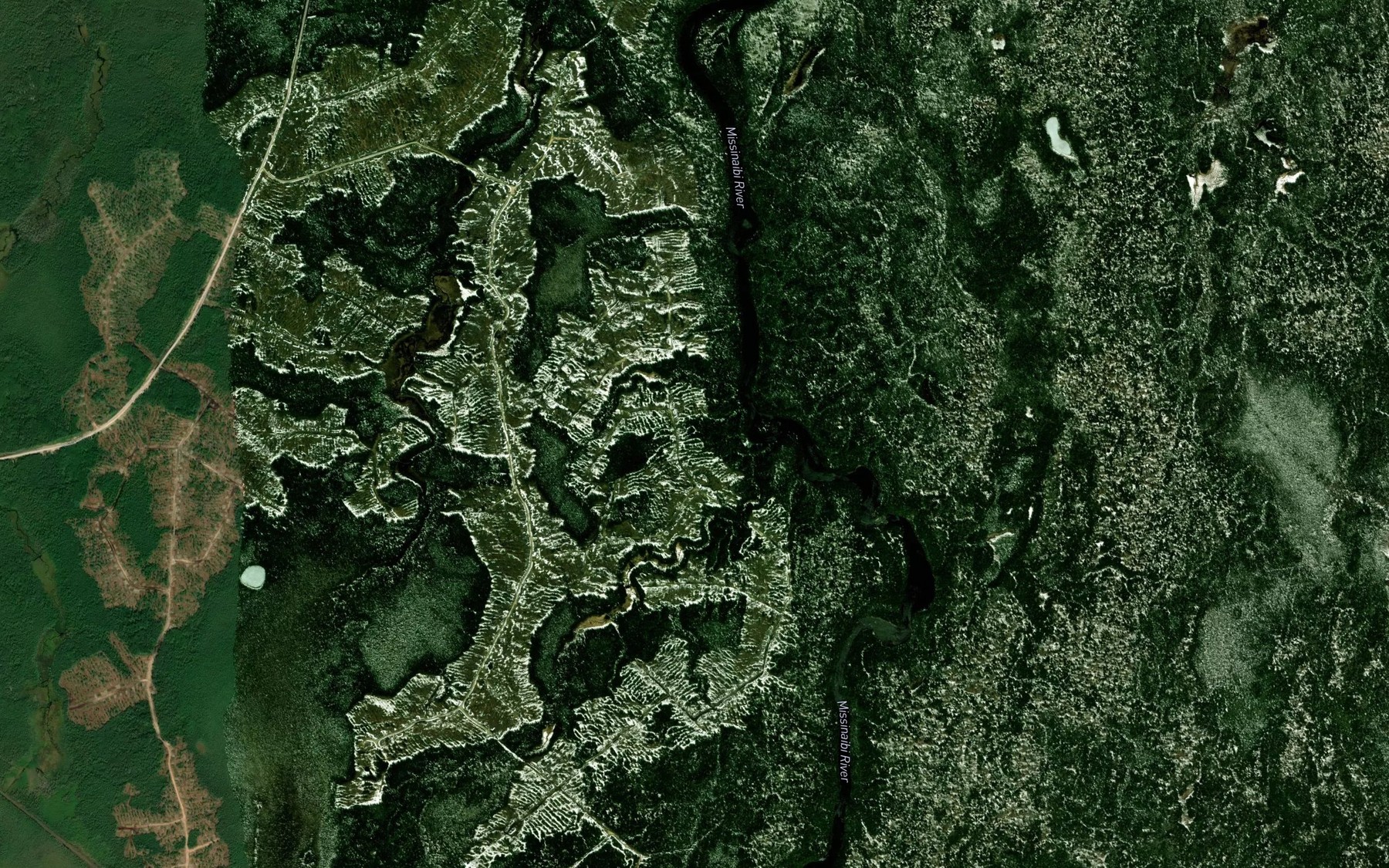 Satellite map of the St. Peter Rapids
