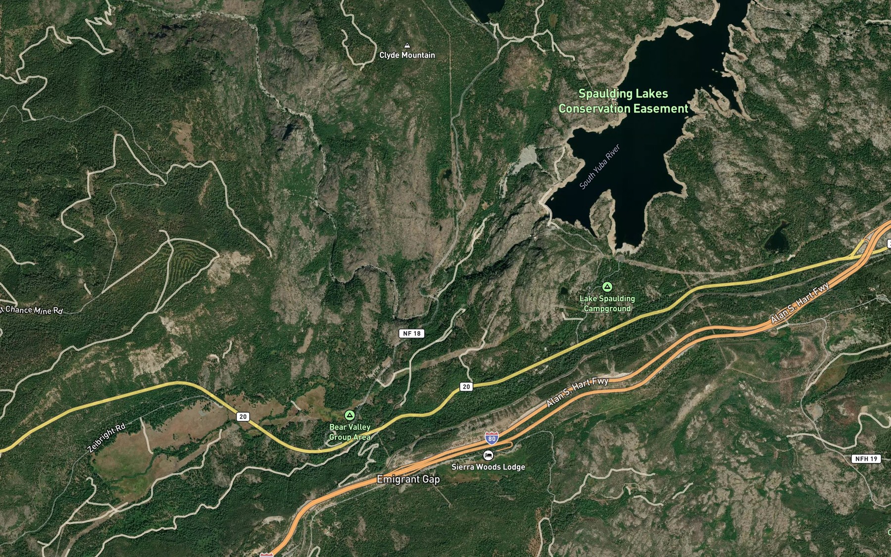 Satellite map of the Jordan Creek
