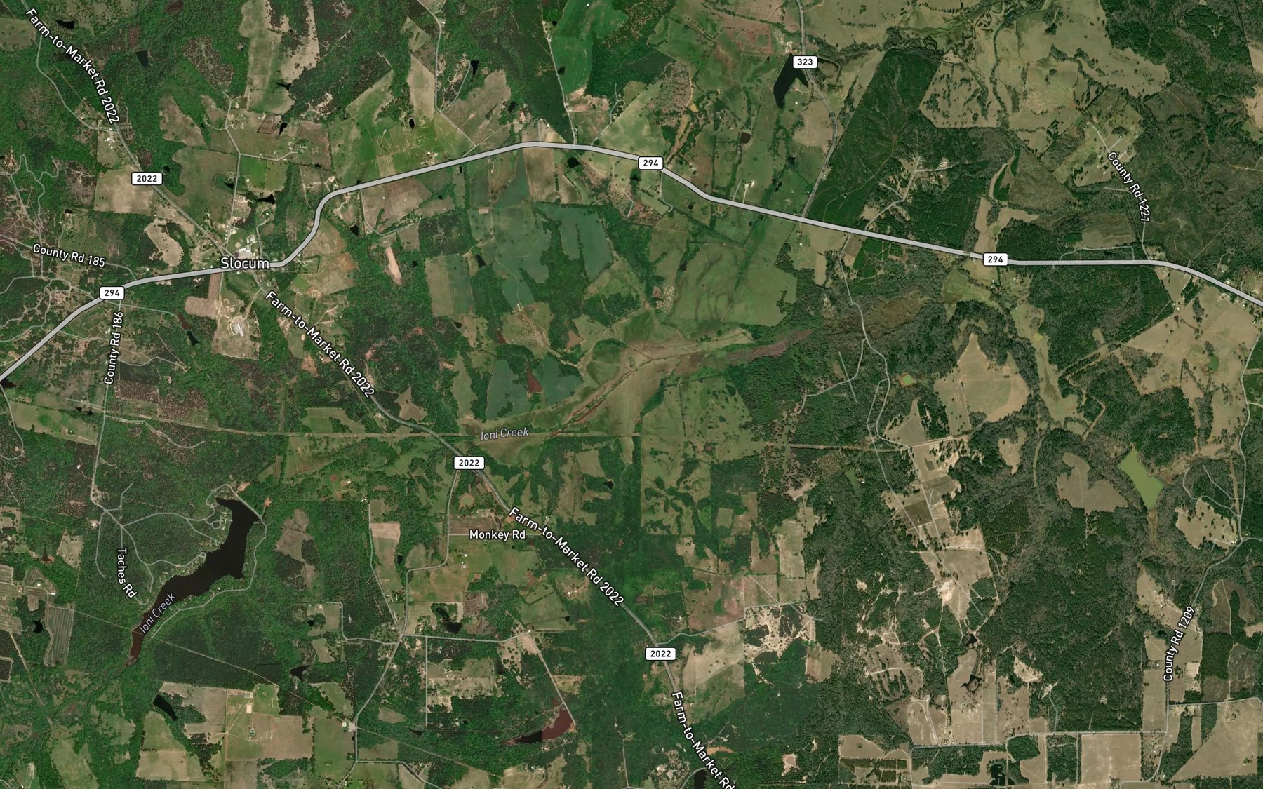 Satellite map of the Saddler Creek