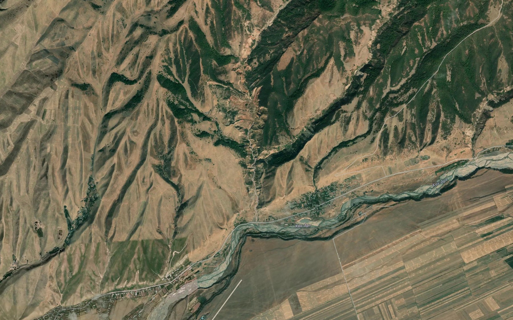 Satellite map of the Kichi-Ortok