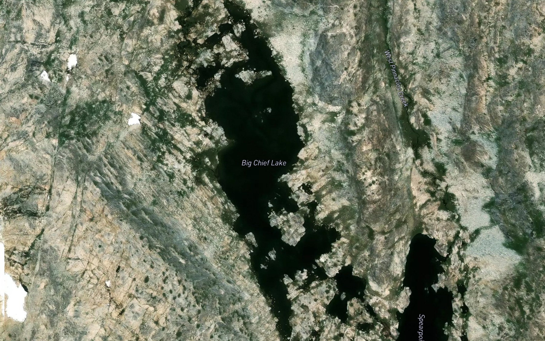 Satellite map of the Big Chief Lake