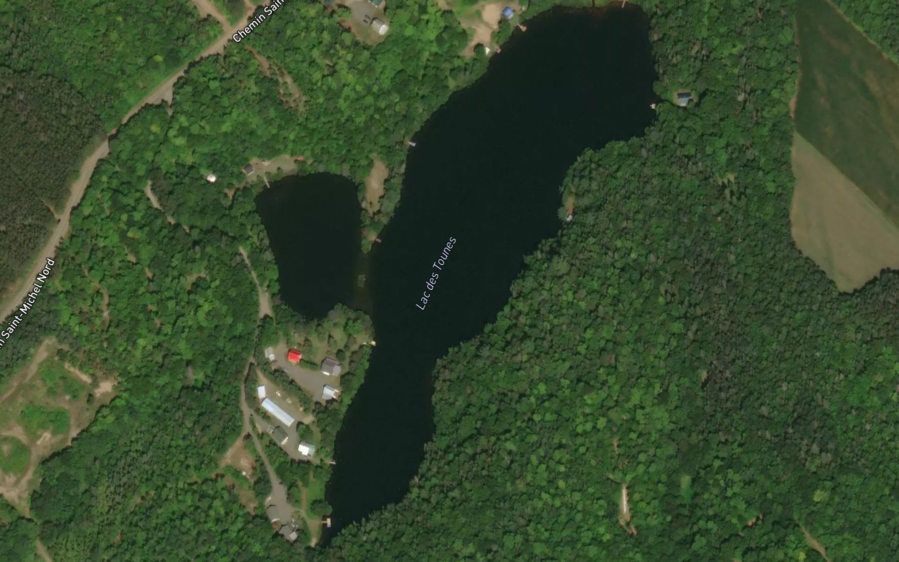 Satellite map of the Lac des Tounes