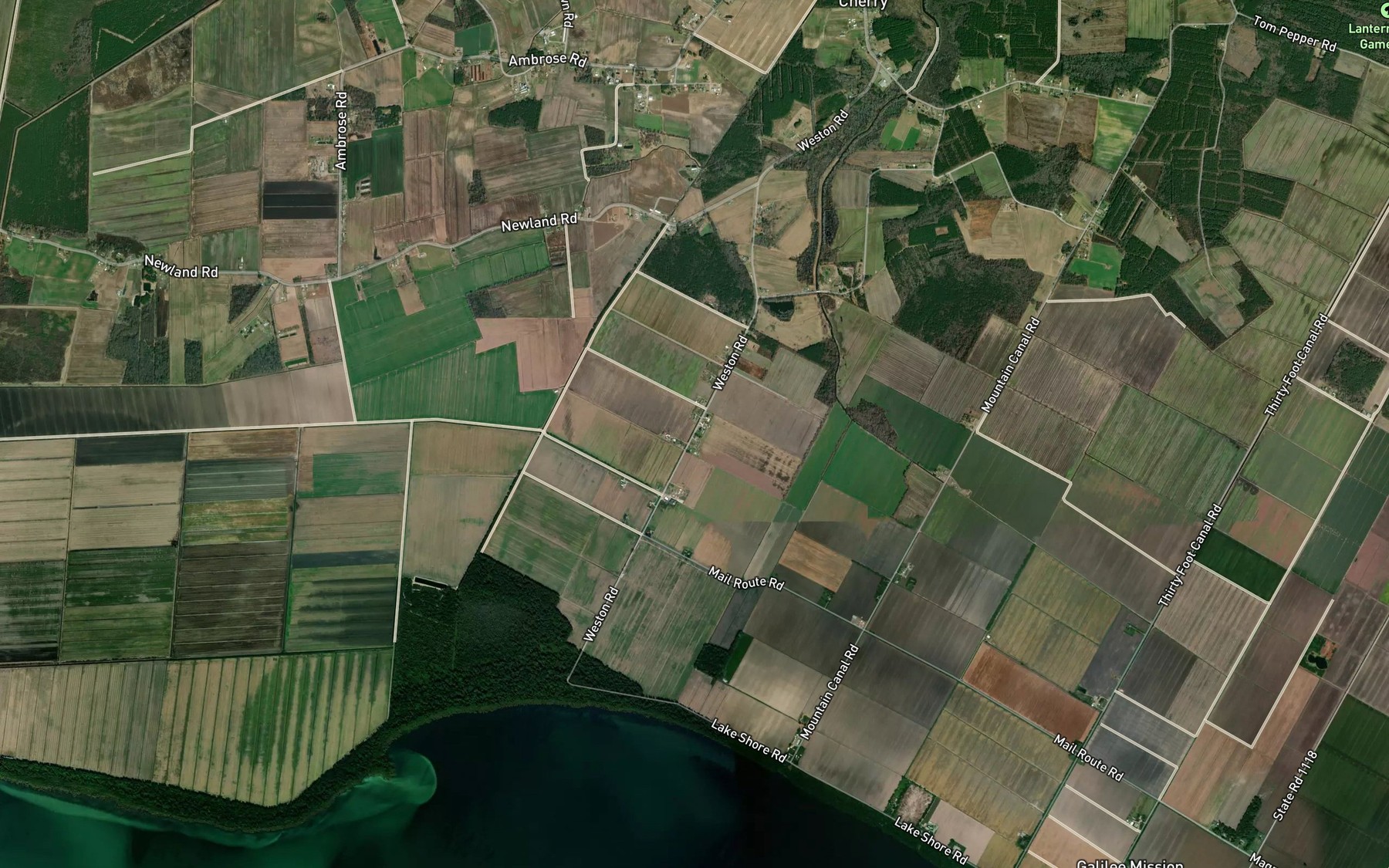 Satellite map of the Western Canal
