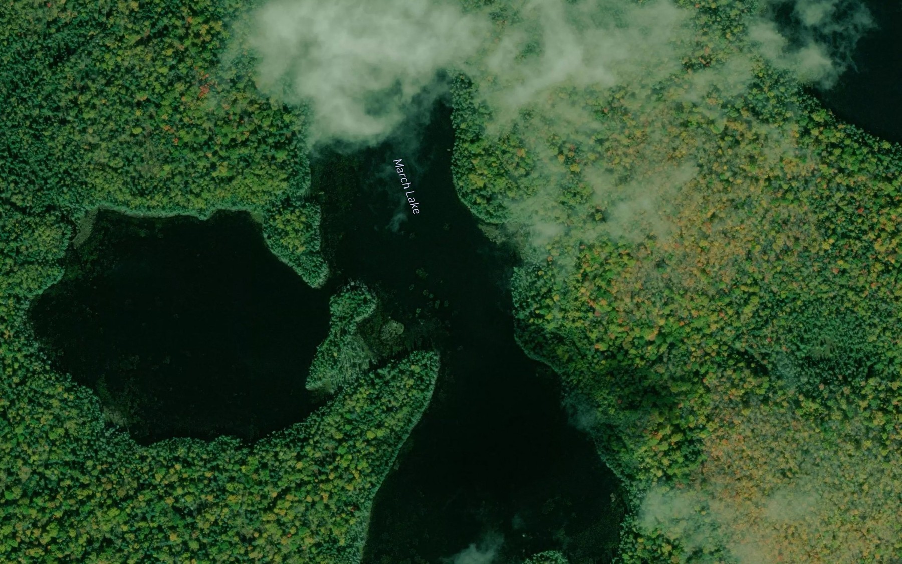 Satellite map of the March Lake