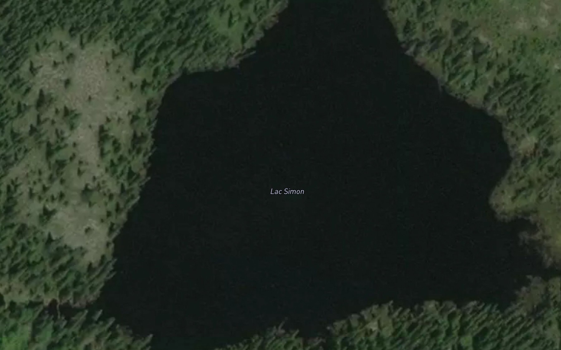 Satellite map of the Lac Simon