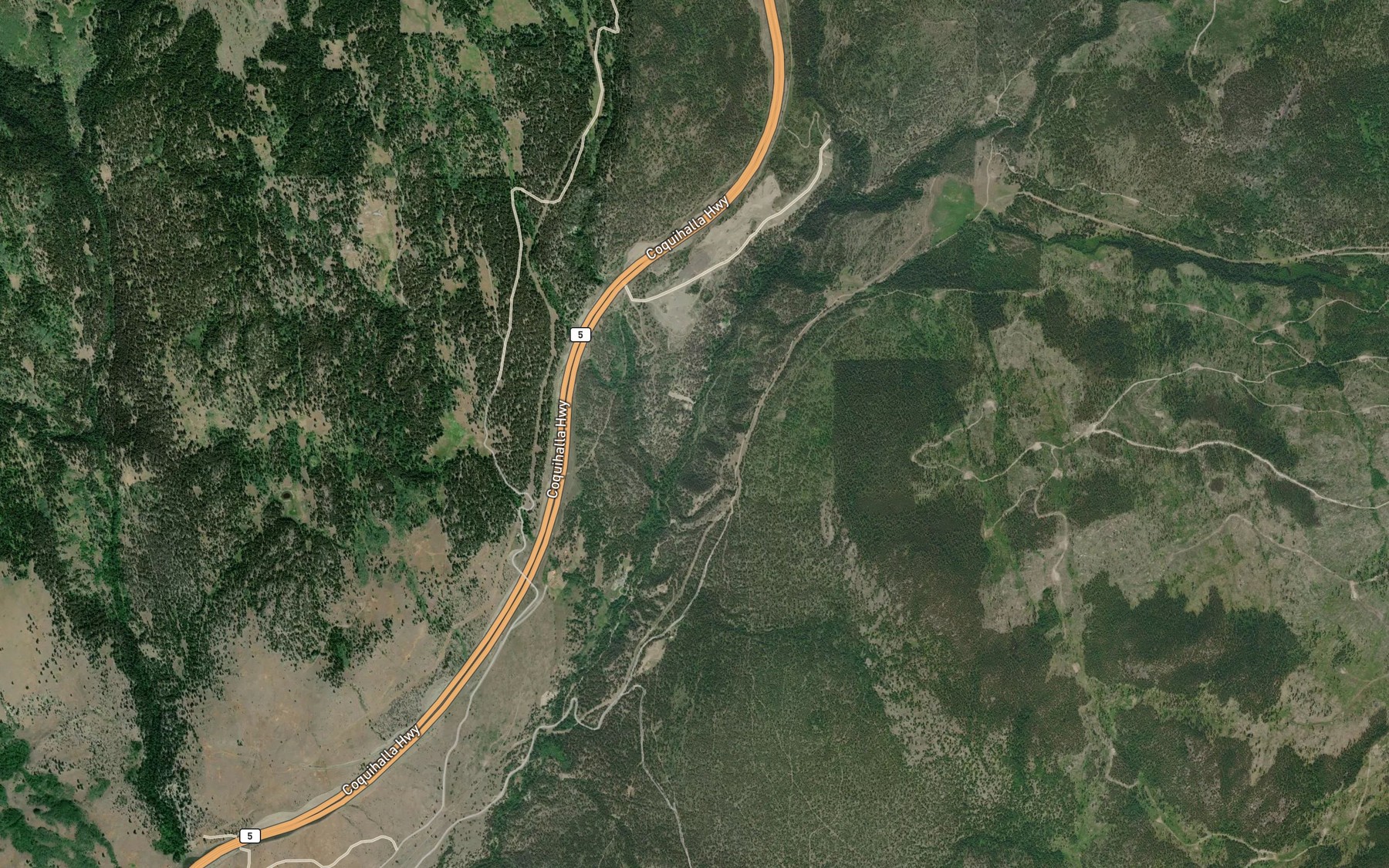 Satellite map of the Kirby Creek
