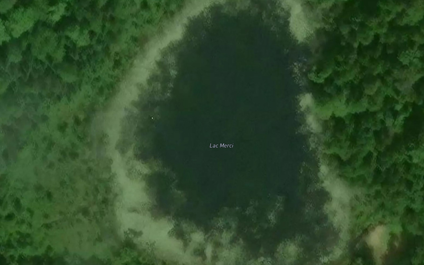 Satellite map of the Lac Merci
