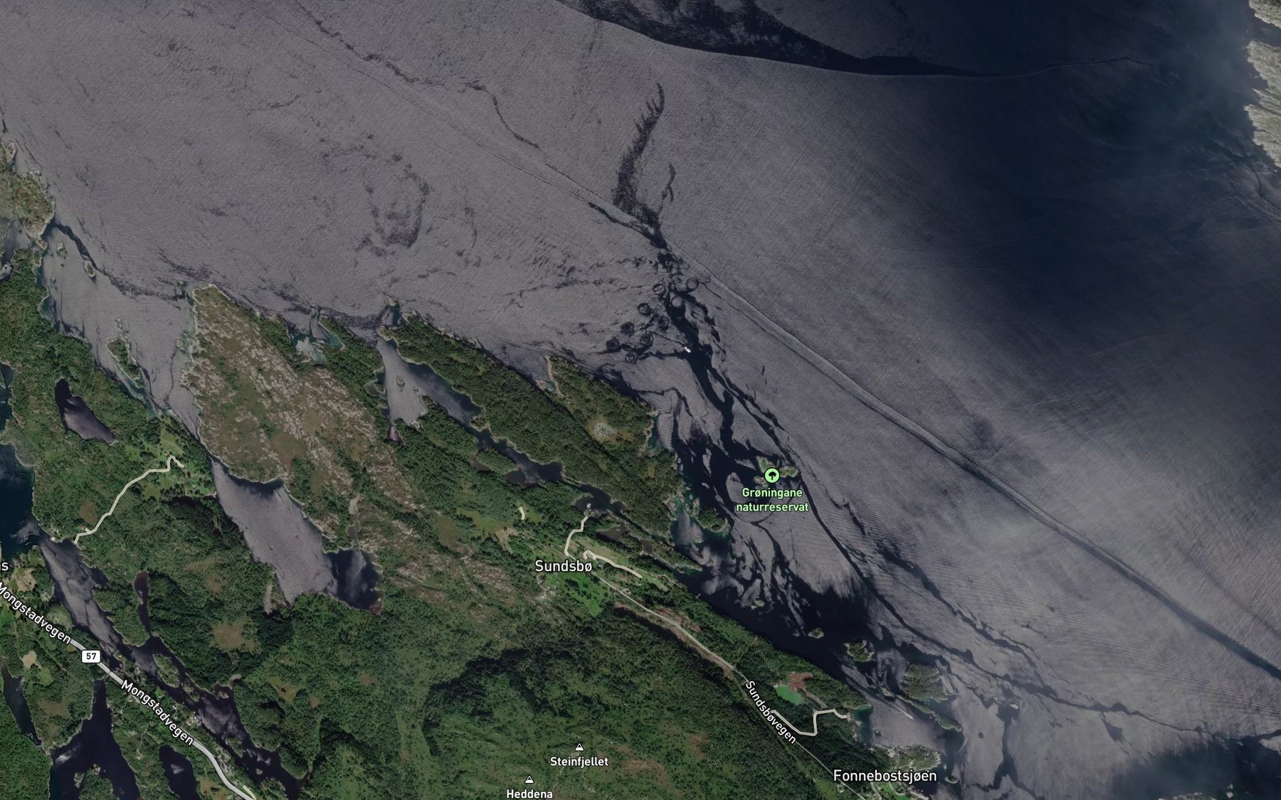 Satellite map of the Tyskebukti