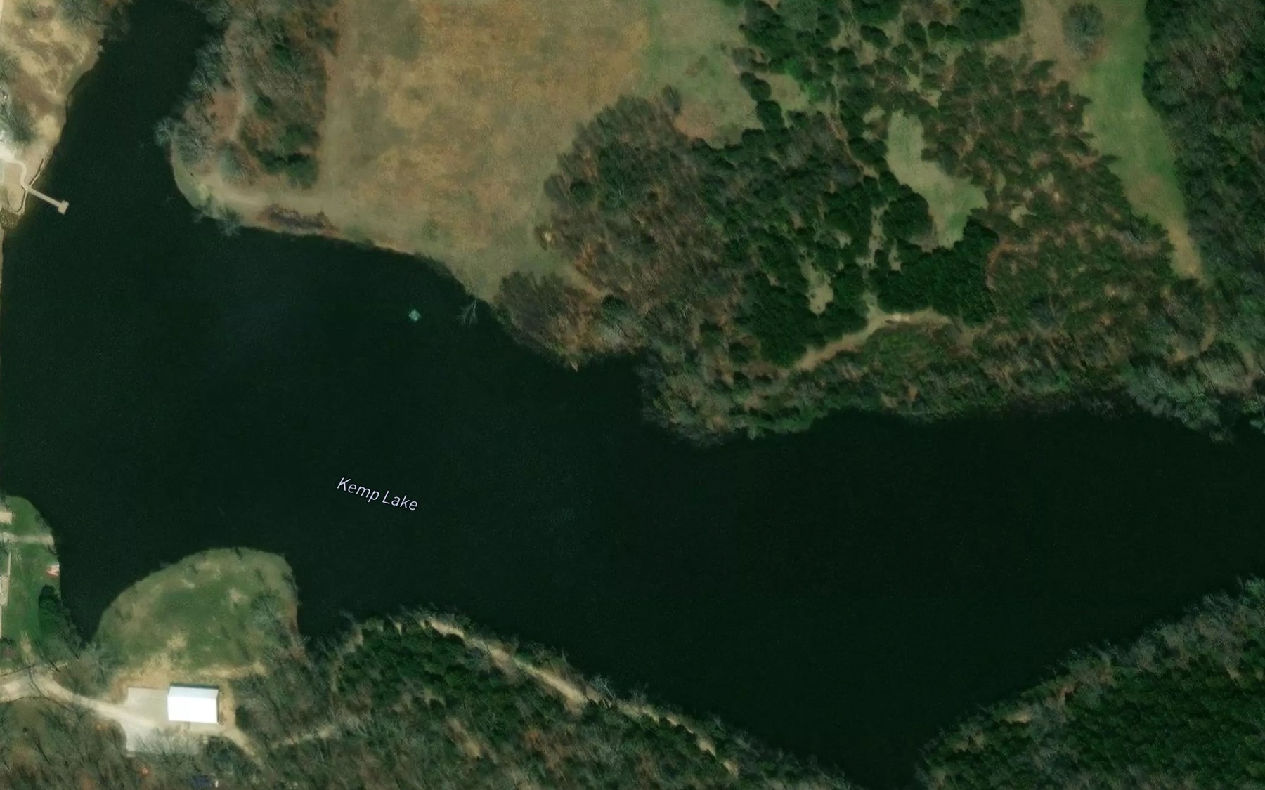 Satellite map of the Kemp Lake