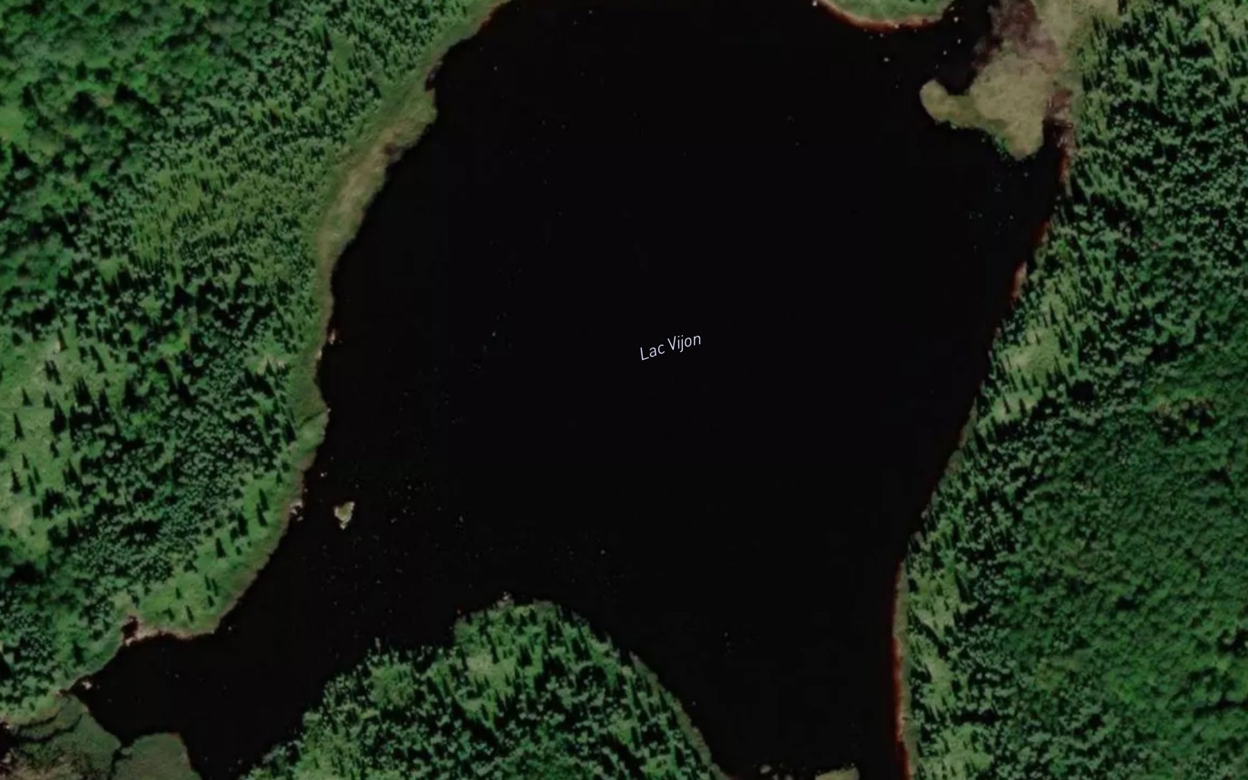 Satellite map of the Lac Vijon