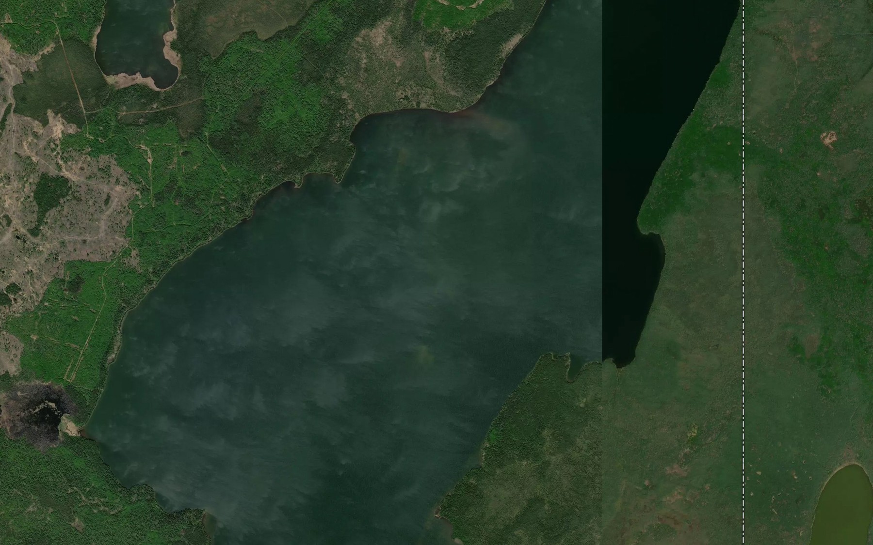 Satellite map of the Saskoba Lake