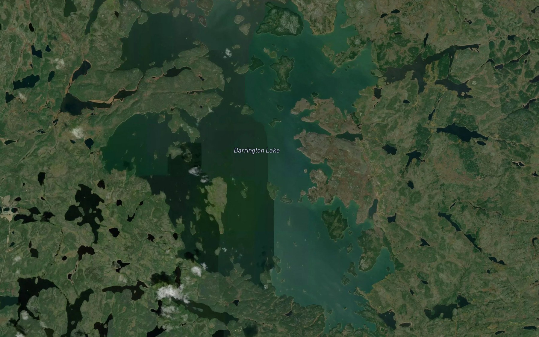 Satellite map of the Barrington Lake