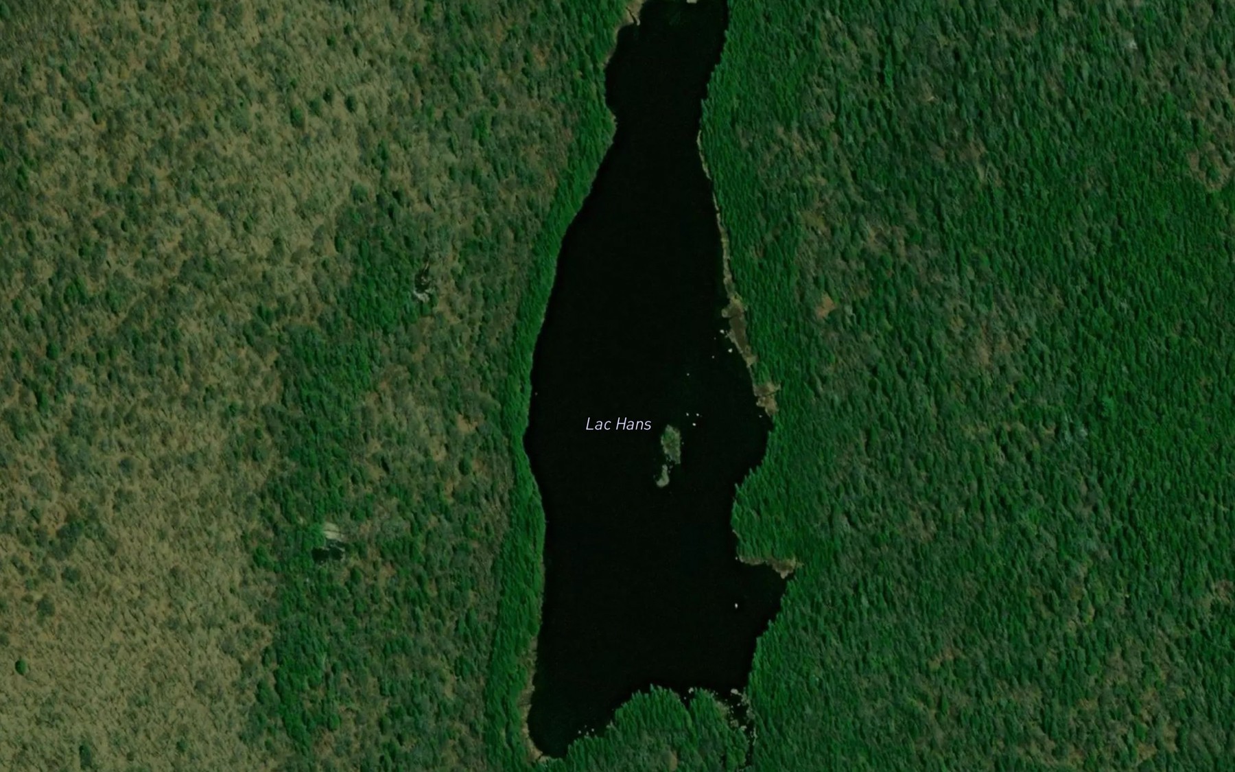 Satellite map of the Lac Hans