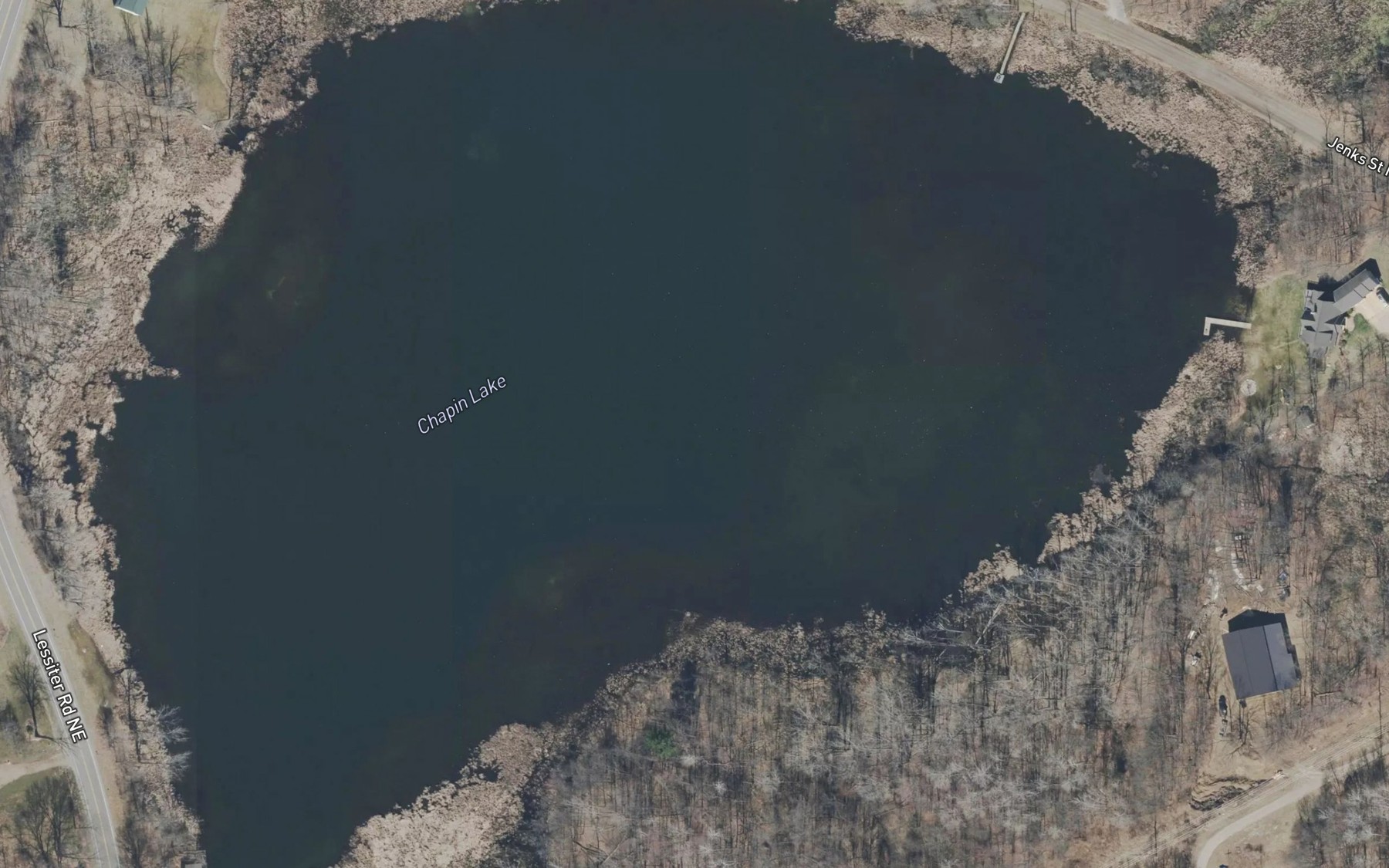 Satellite map of the Chapin Lake