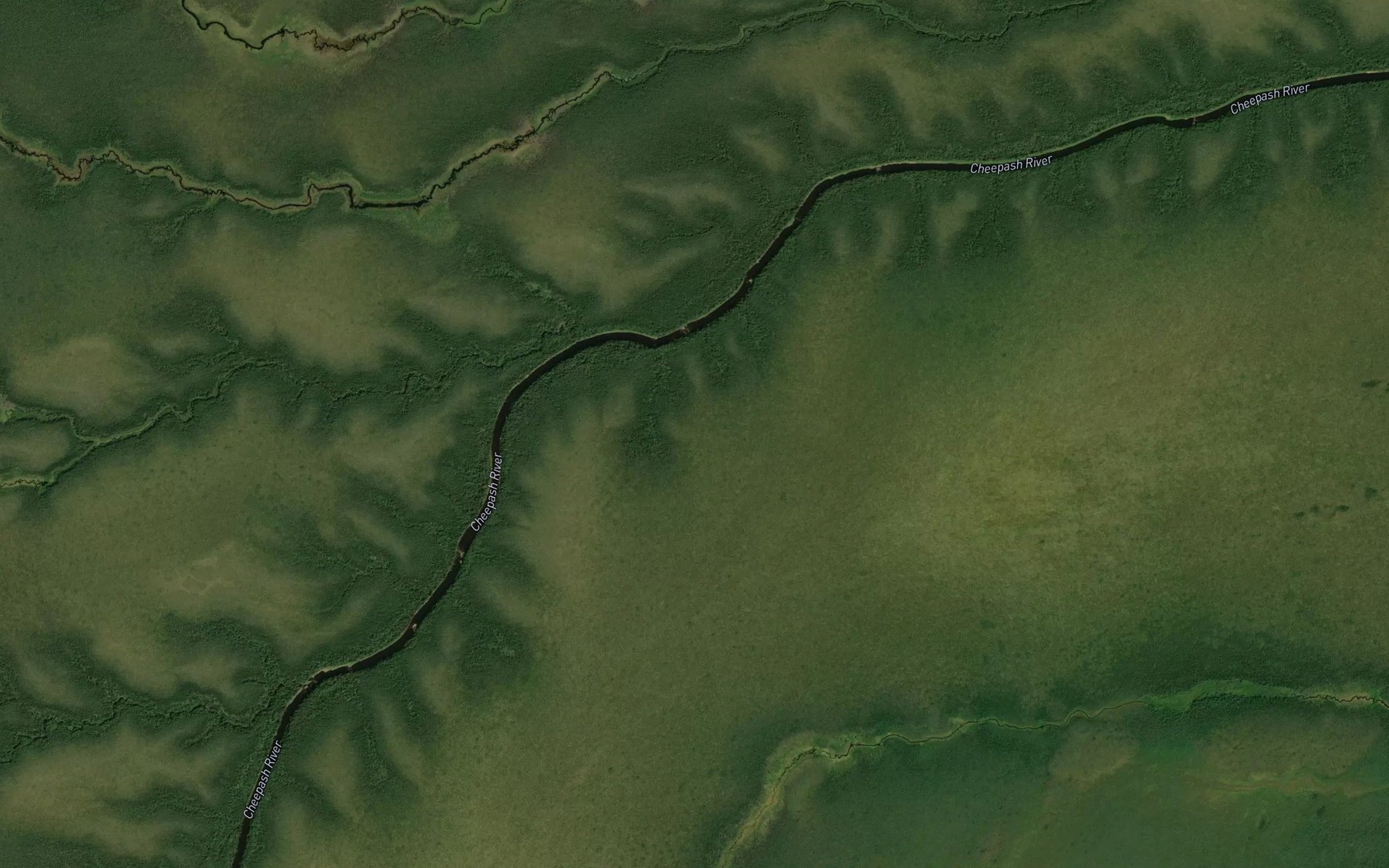 Satellite map of the Agwatik Creek