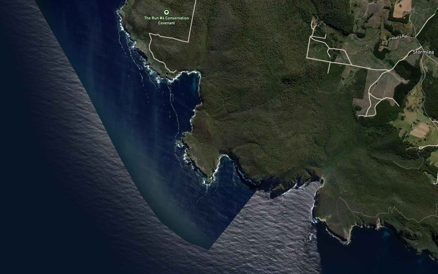 Satellite map of the Salters Bay